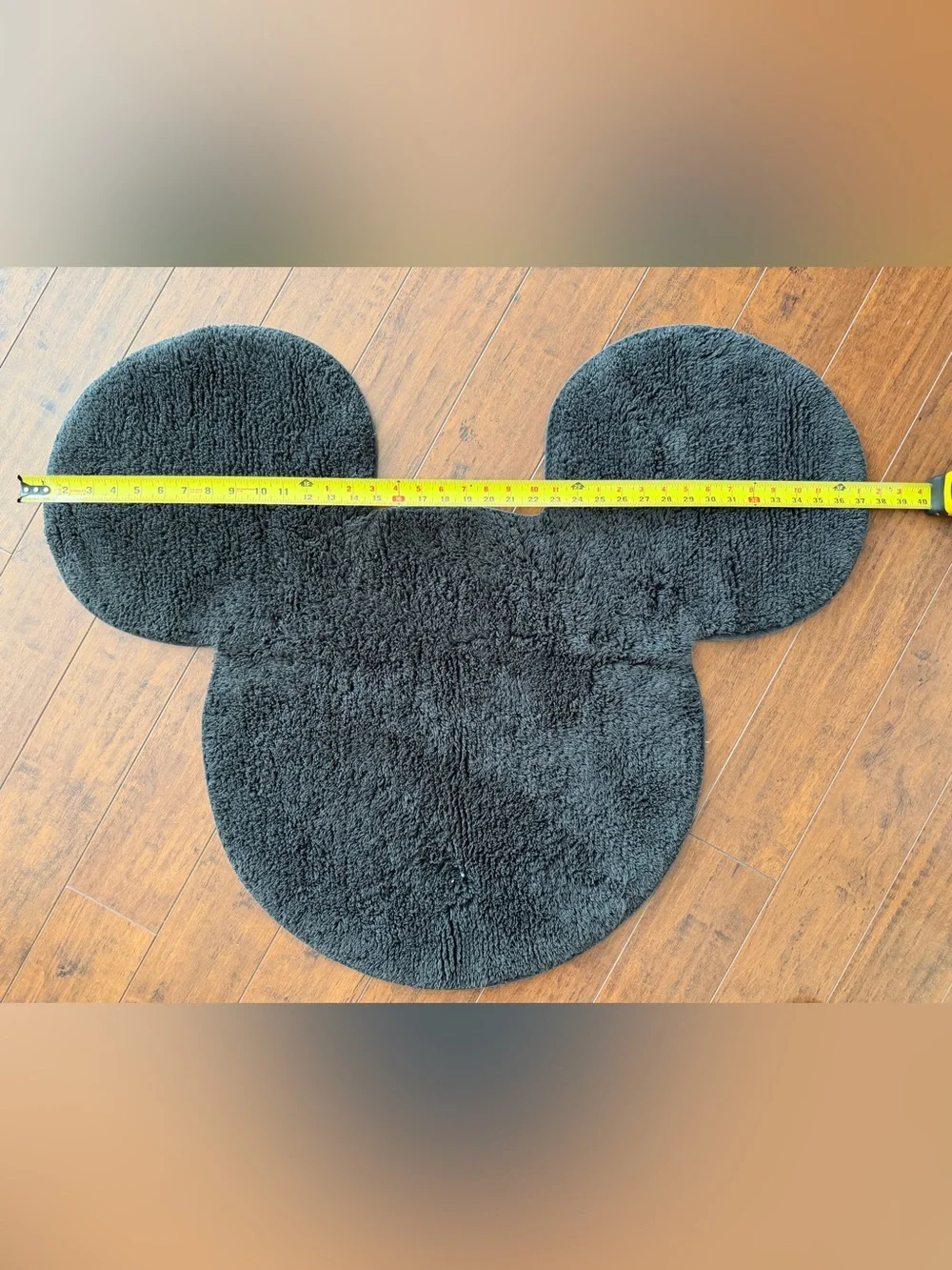 Pottery Barn Kids Black Mickey-Shape Bath Mat